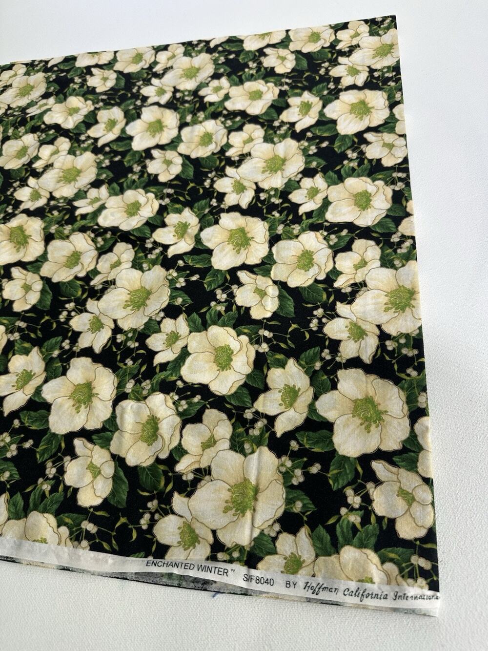 ENCHANTED WINTER By Hoffman California Green Floral Print St. Patricks Day Irish